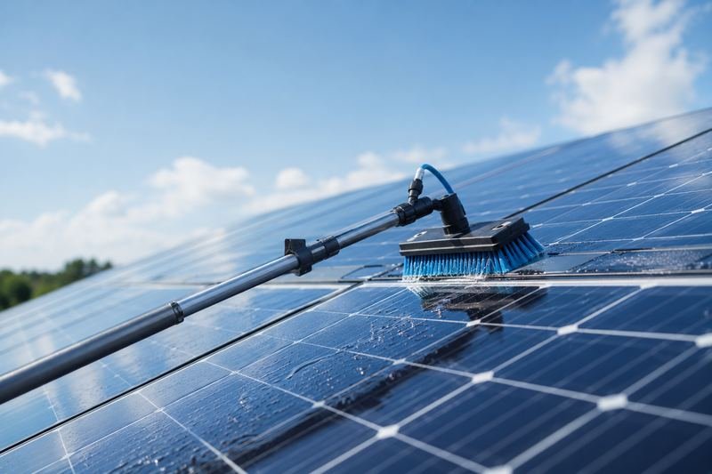Nettoyage à l'eau pure des panneaux solaires - Finalis Nettoyage